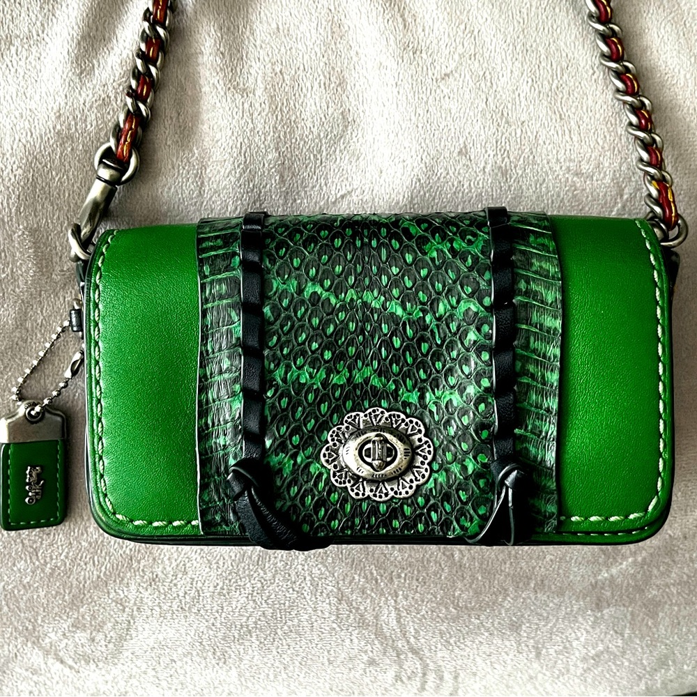Coach Dinkier with Whipstitch Snakeskin